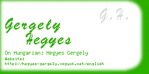 gergely hegyes business card